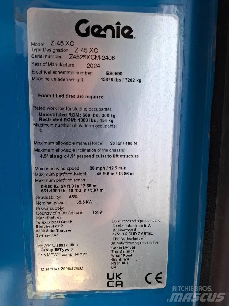 Genie Z 45 Körüklü personel platformları
