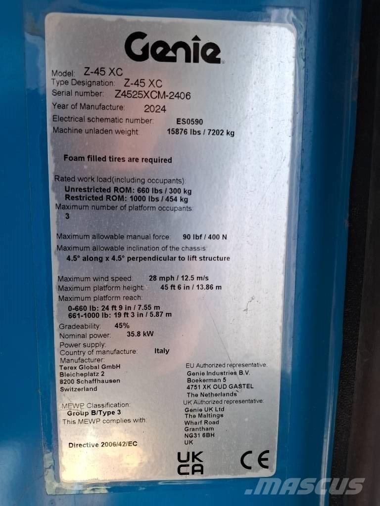 Genie Z45XC Körüklü personel platformları