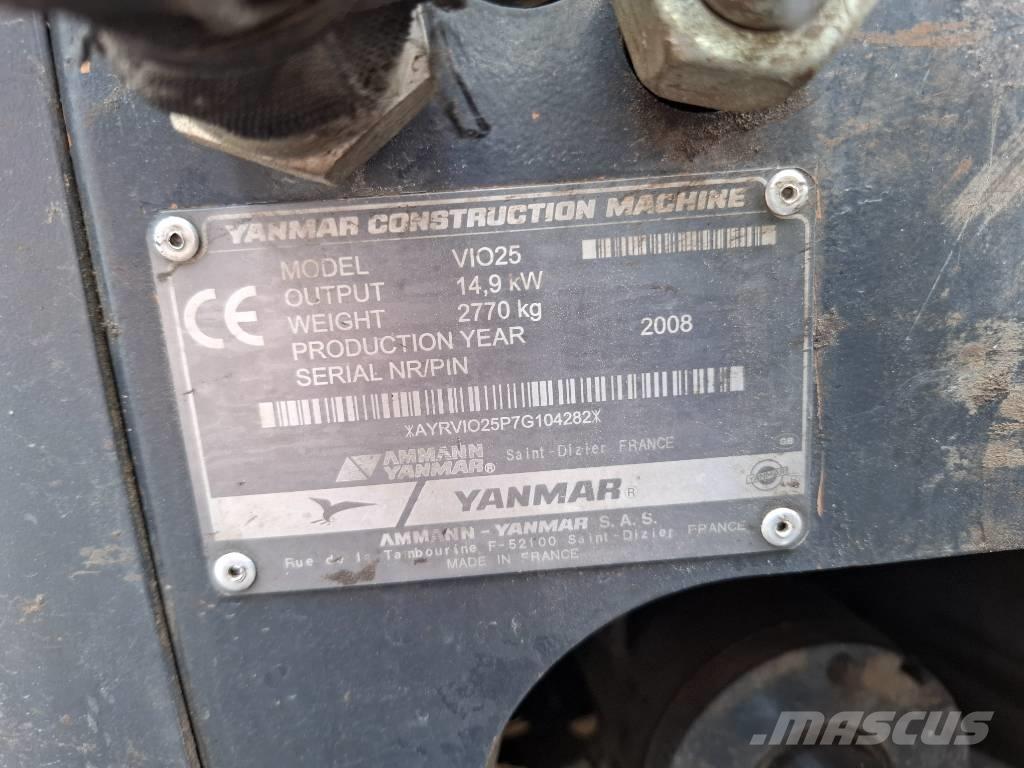 Yanmar ViO25 Mini ekskavatörler, 7 tona dek
