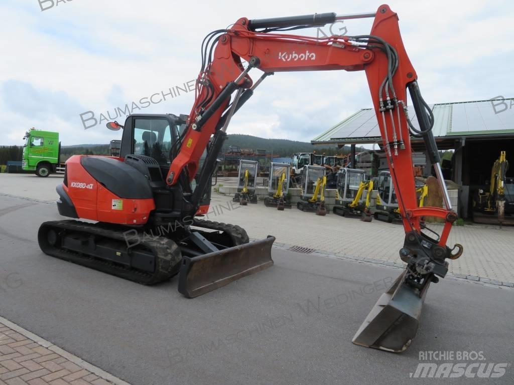 Kubota KX 080-4 Mini ekskavatörler, 7 tona dek