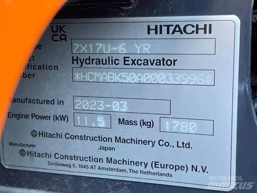Hitachi ZX17U Mini ekskavatörler, 7 tona dek