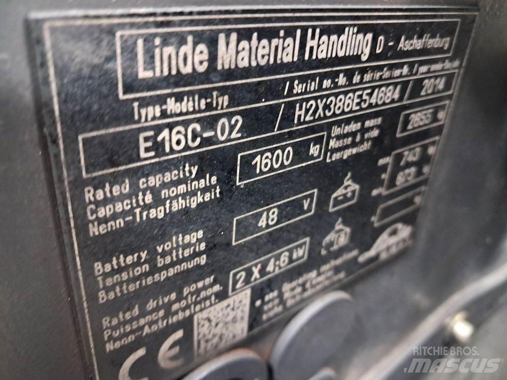 Linde E16C-02 Elektrikli forkliftler