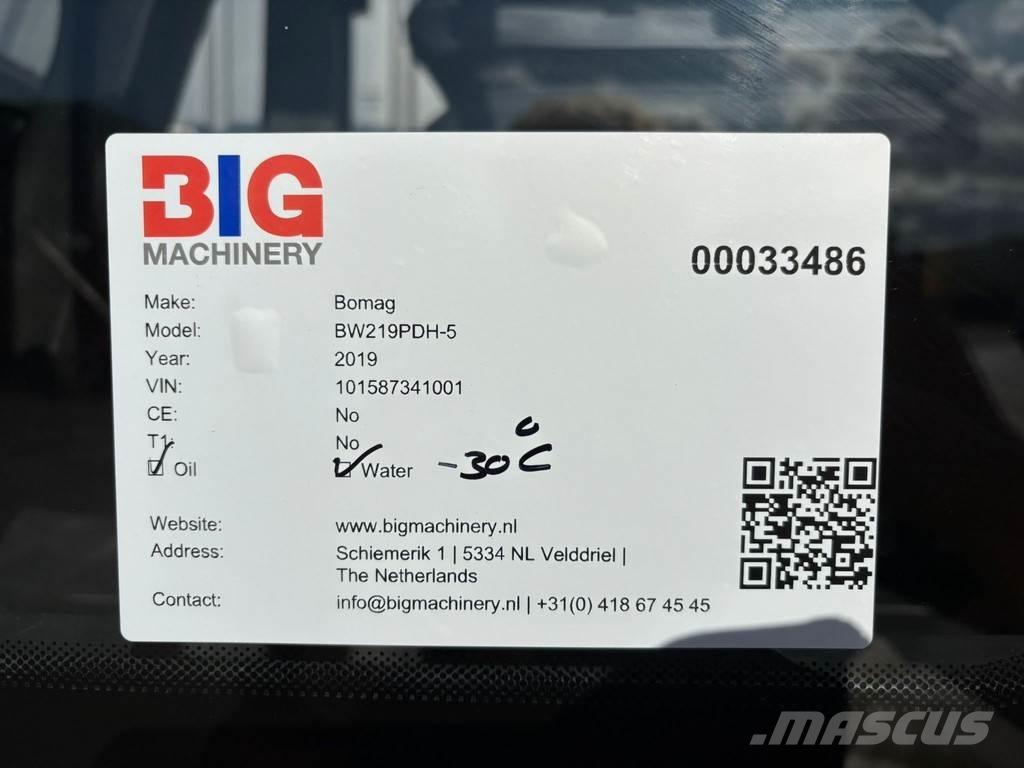 Bomag BW219PDH-5 Tek tamburlu silindirler