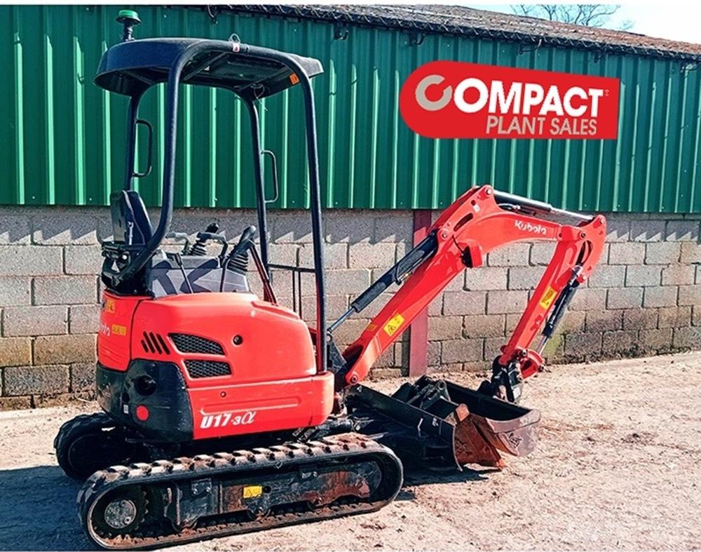 Kubota U17-3a Mini ekskavatörler, 7 tona dek