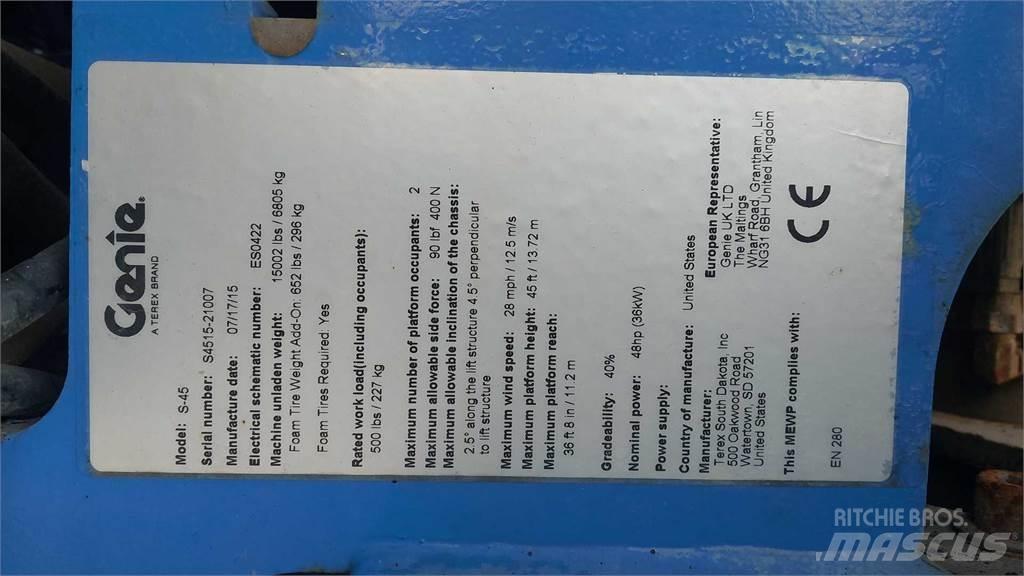 Genie S45G Teleskopik personel platformları