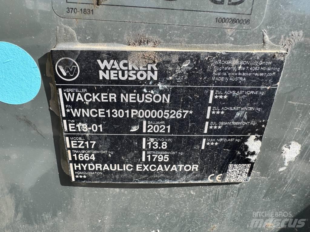 Wacker Neuson EZ17 Paletli ekskavatörler