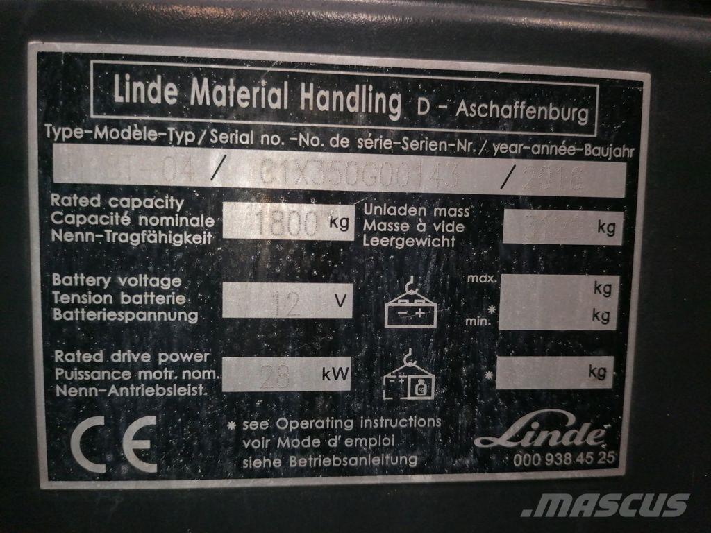 Linde H18T-04 LPG'li forkliftler