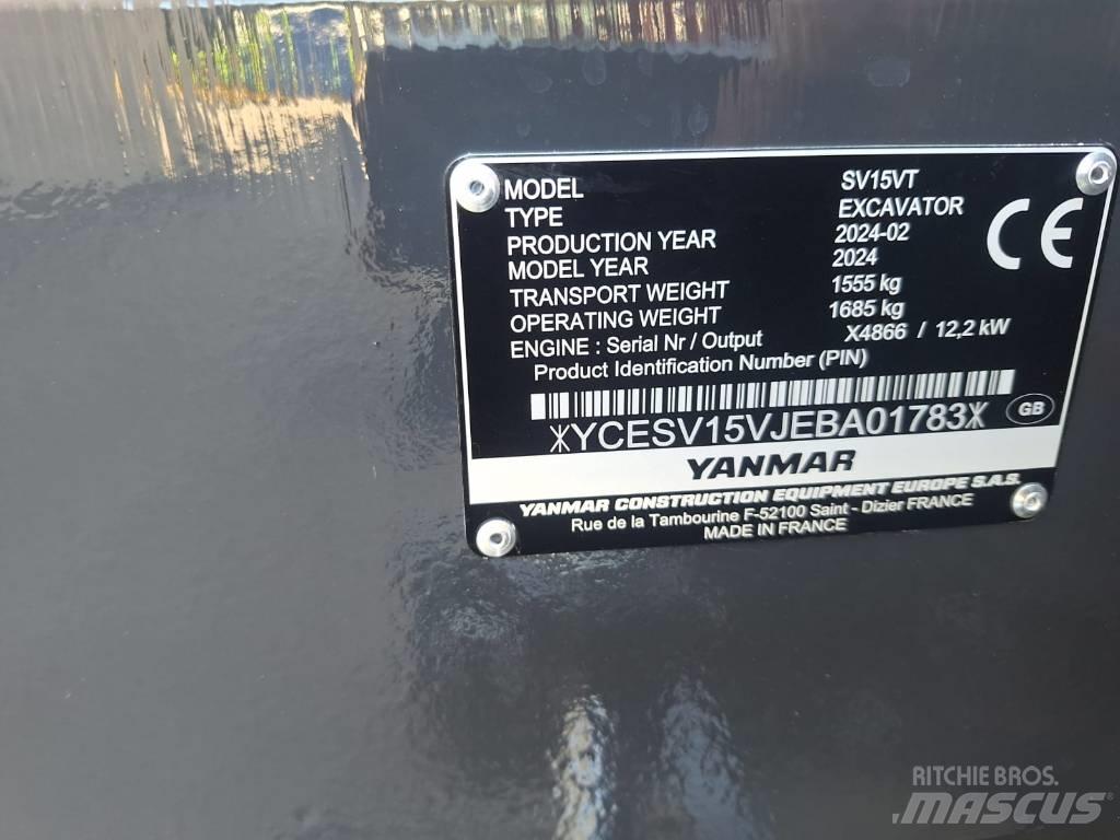 Yanmar SV 15 Mini ekskavatörler, 7 tona dek