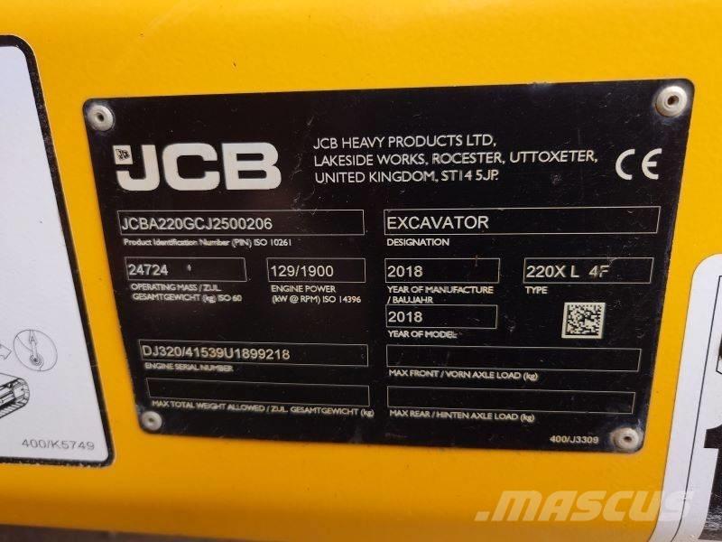 JCB 220 XL 4F Paletli ekskavatörler