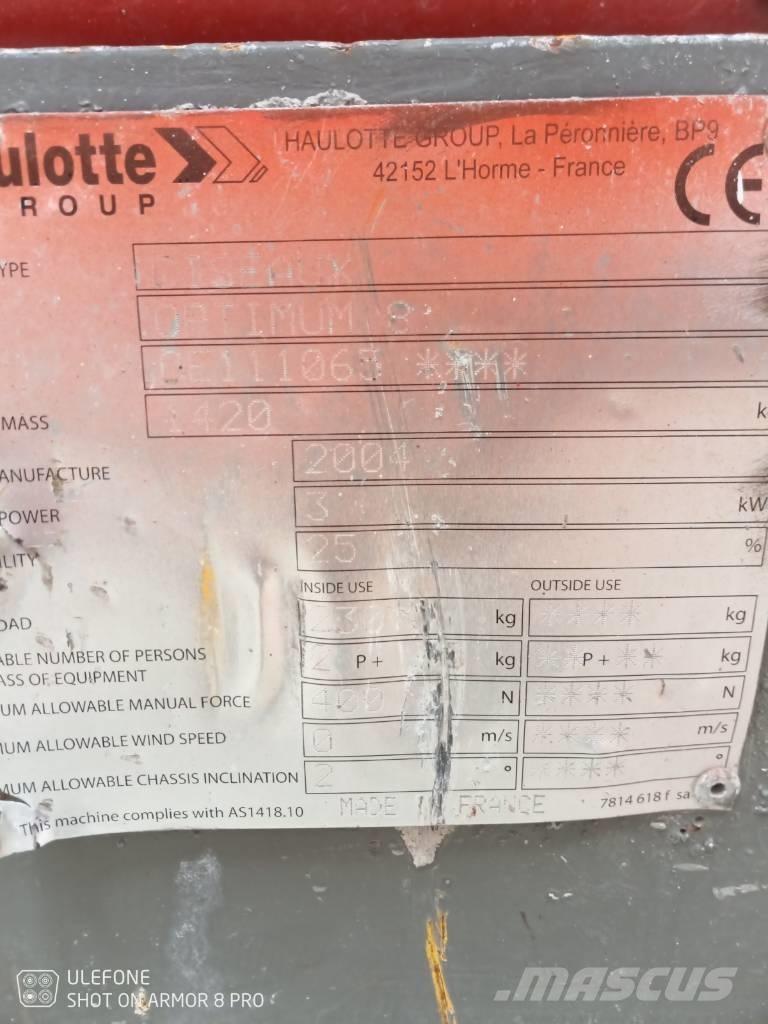 Haulotte Optimum  8 Makasli platformlar