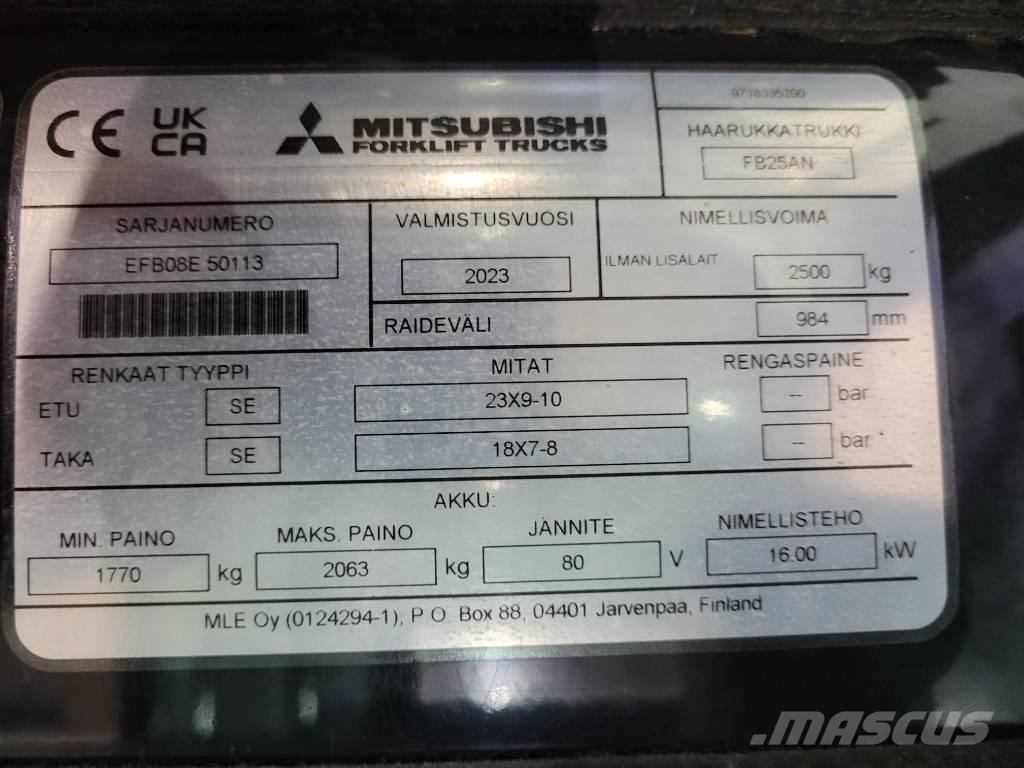 Mitsubishi FB 25 AN Elektrikli forkliftler