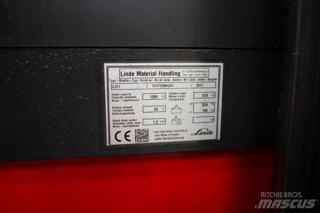 Linde L 12 Yaya kumandali istif makinasi