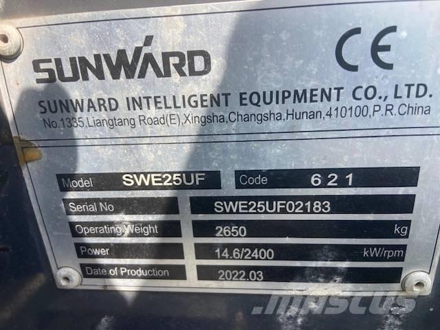 Sunward SWE 25 UF Mini ekskavatörler, 7 tona dek