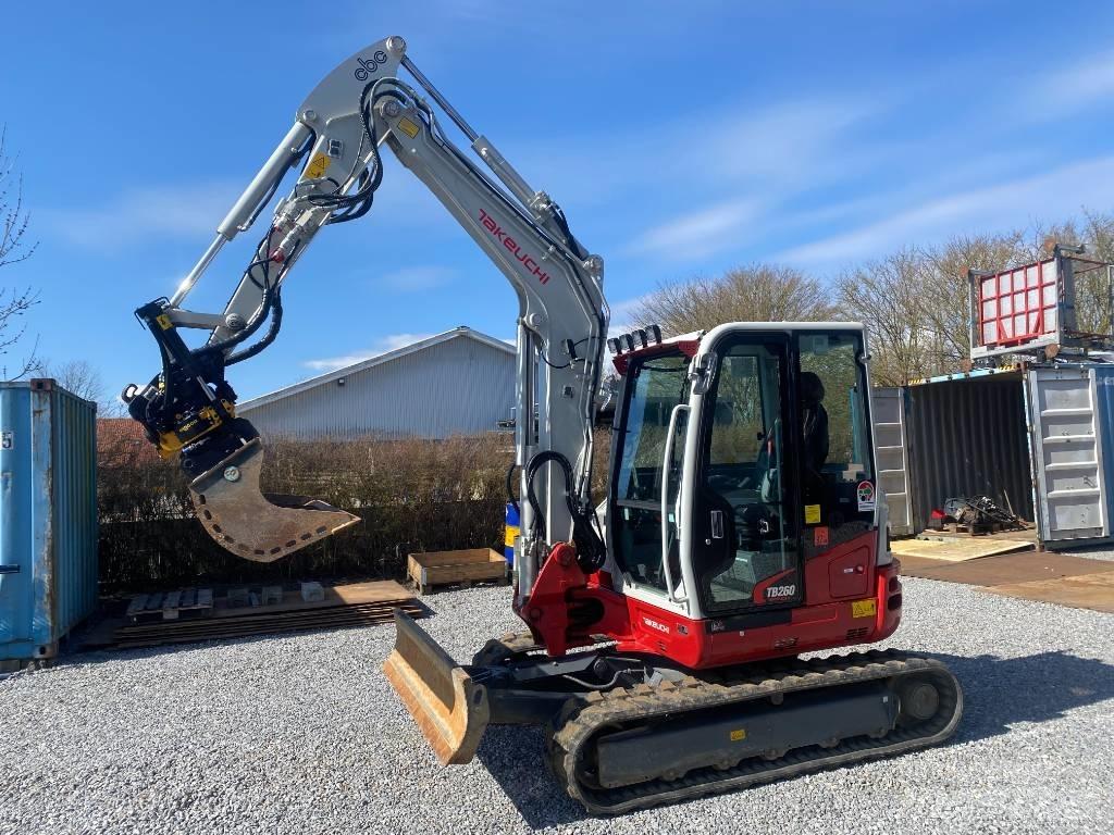 Takeuchi TB 260 Mini ekskavatörler, 7 tona dek