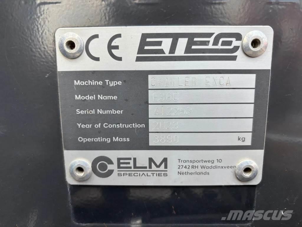 Etec E36C Mini ekskavatörler, 7 tona dek