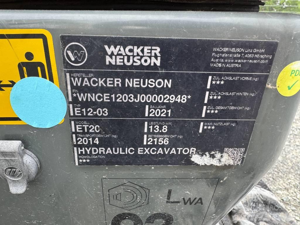 Wacker Neuson ET20 Paletli ekskavatörler
