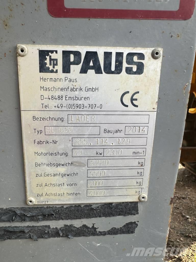 Paus RL 655 Tekerlekli yükleyiciler