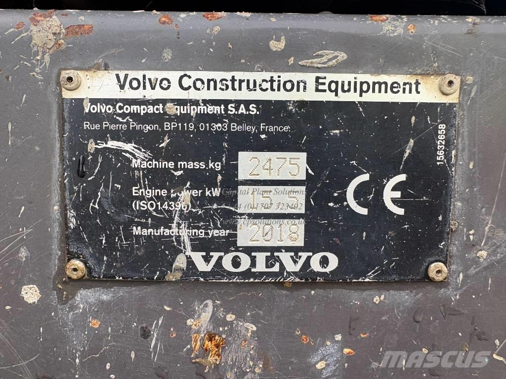 Volvo ECR 25 D Mini ekskavatörler, 7 tona dek