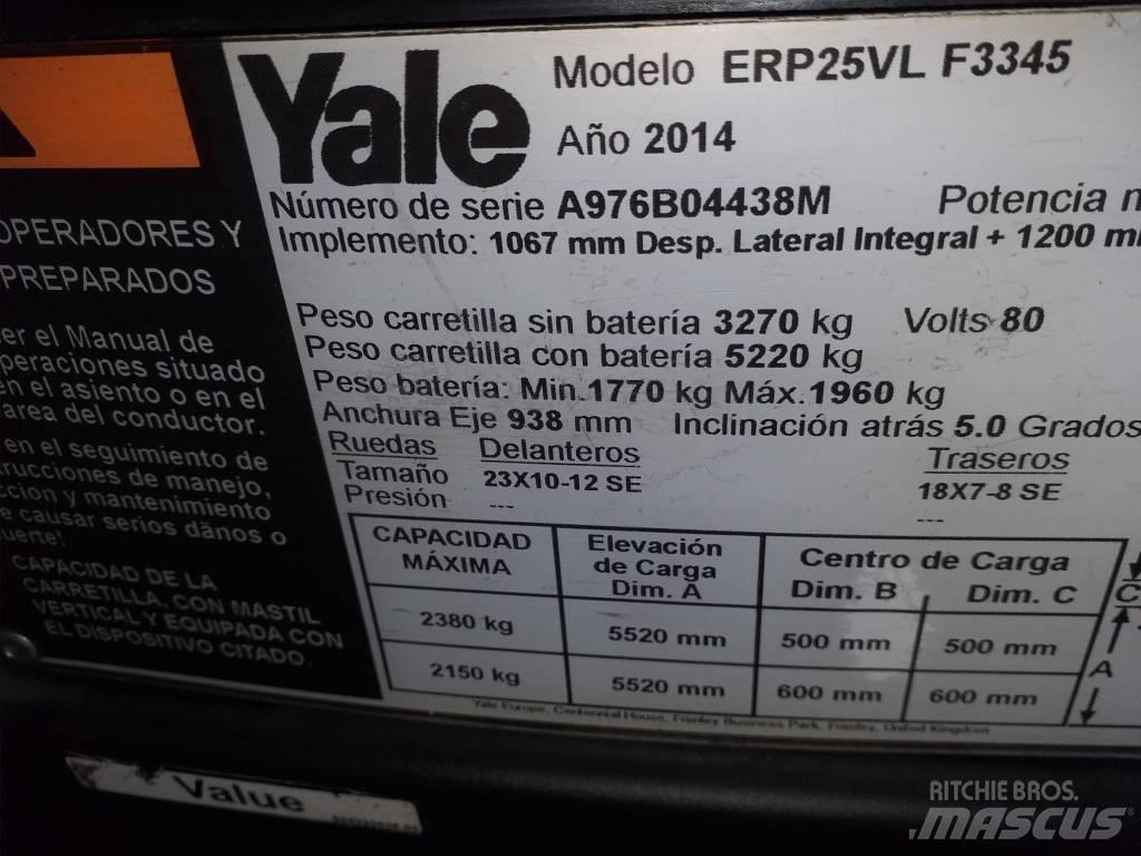 Yale ERP25VL Elektrikli forkliftler