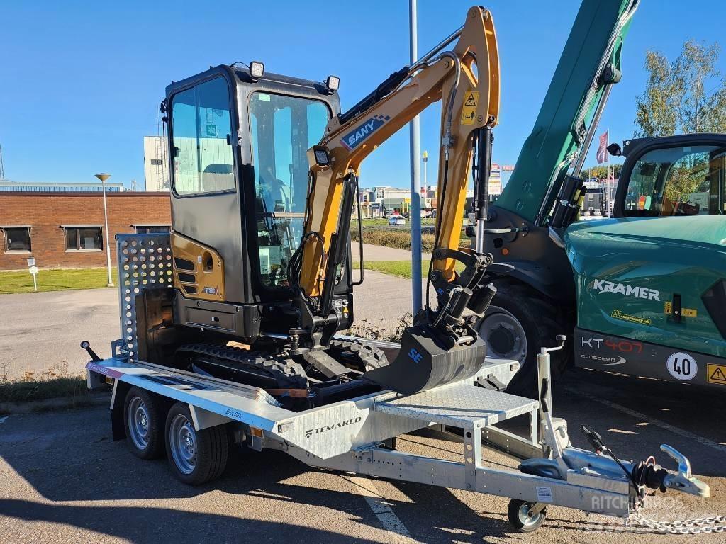Sany 1.8 T Med Släp Mini ekskavatörler, 7 tona dek