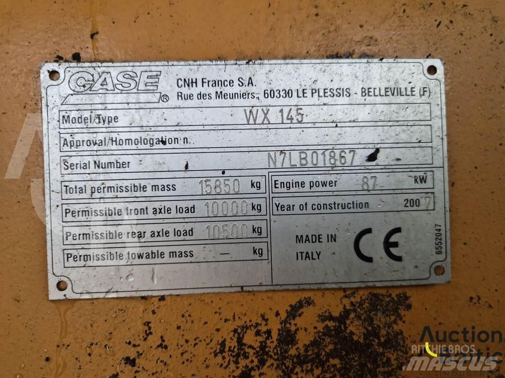 CASE WX 145 Lastik tekerli ekskavatörler