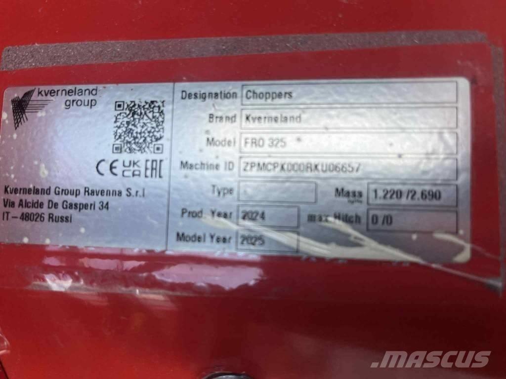 Kverneland FRO 325 Hasat makineleri