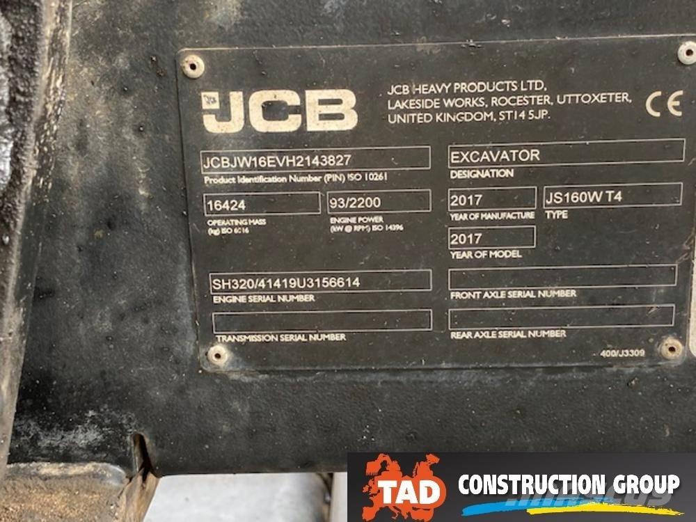 JCB JS 160 W Lastik tekerli ekskavatörler
