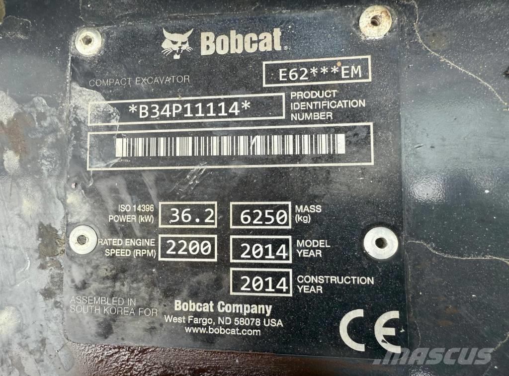 Bobcat E 62 Mini ekskavatörler, 7 tona dek