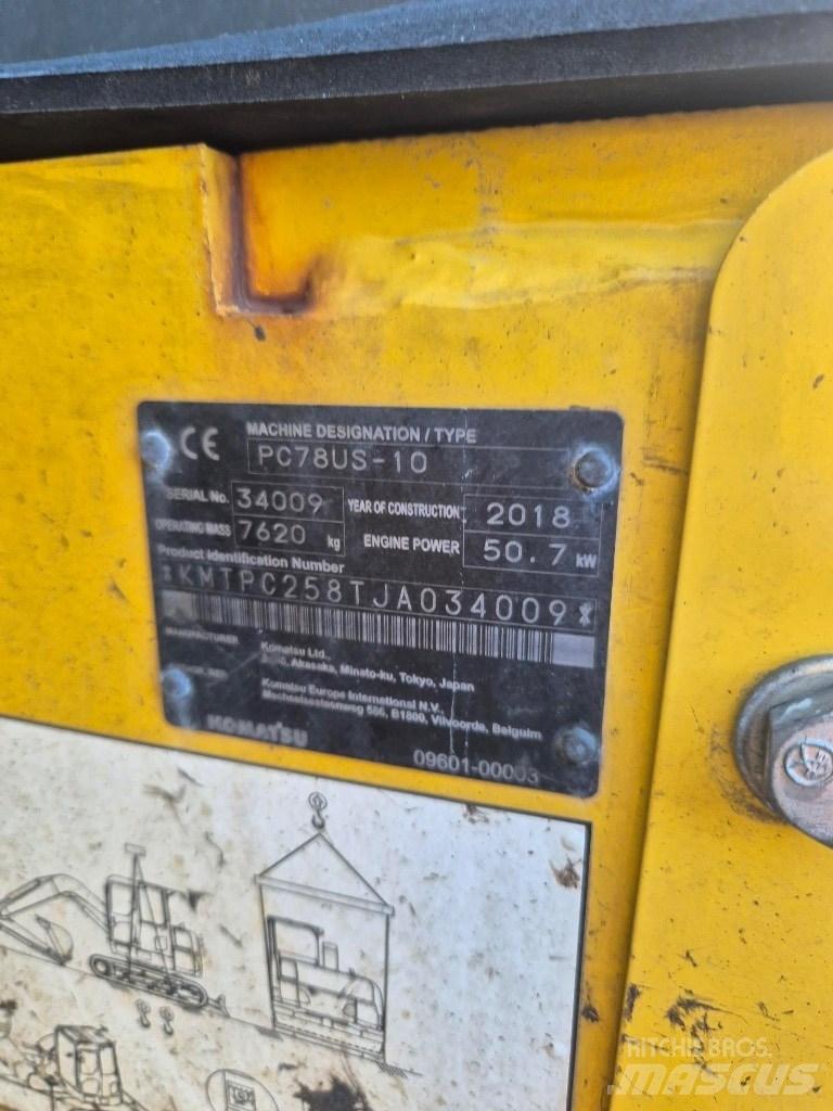 Komatsu Pc 78us-10 Midi ekskavatörler 7 - 12 t