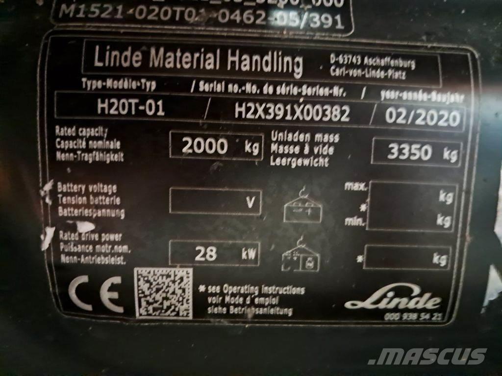 Linde H20T-01 LPG'li forkliftler