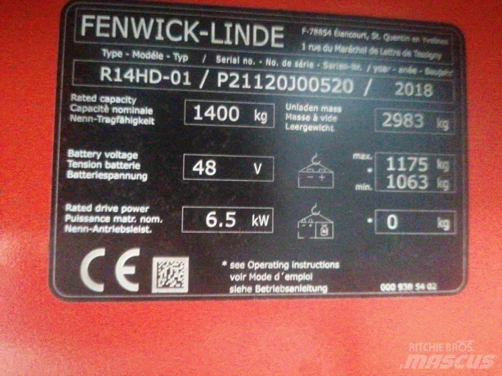Linde R14HD Reach truck - depo içi istif araçları