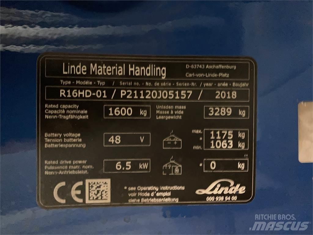 Linde R16HD Reach truck - depo içi istif araçları