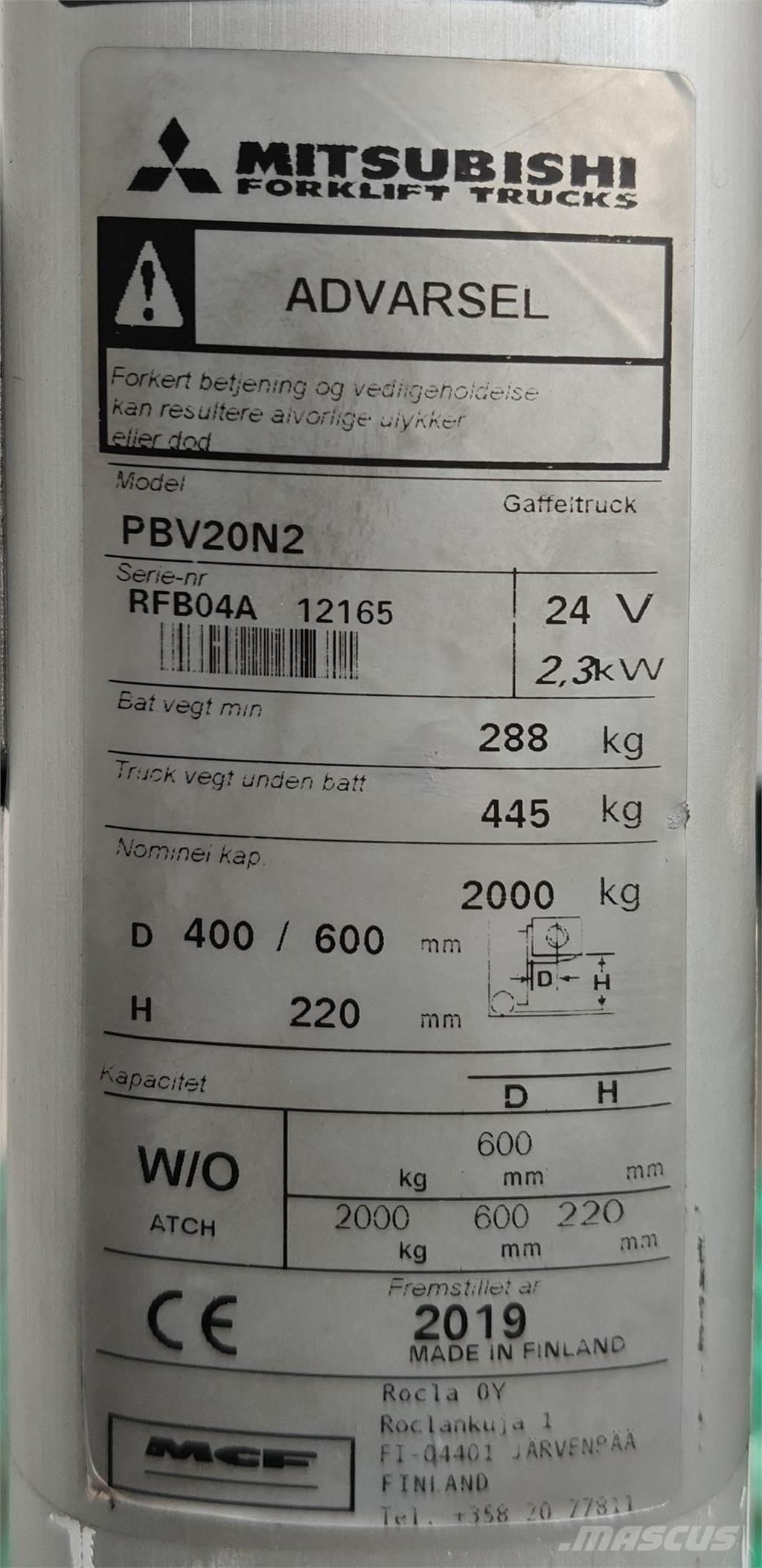 Mitsubishi PBV20N2 Diger