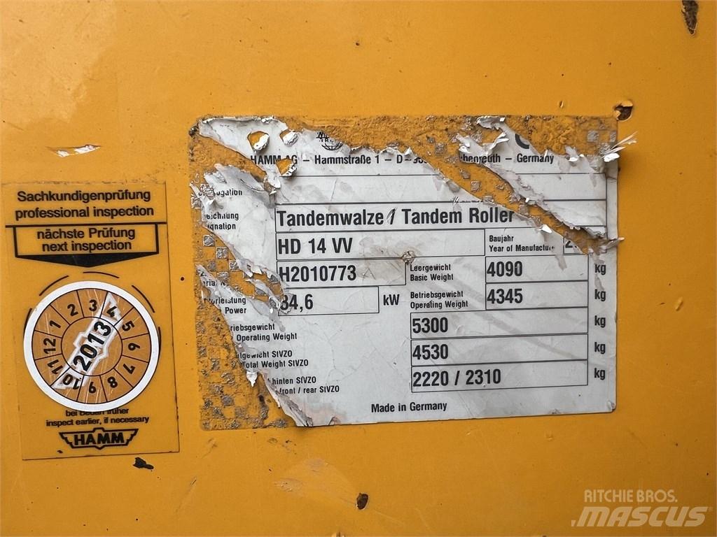 Hamm HD 14 VV Çift tamburlu silindirler