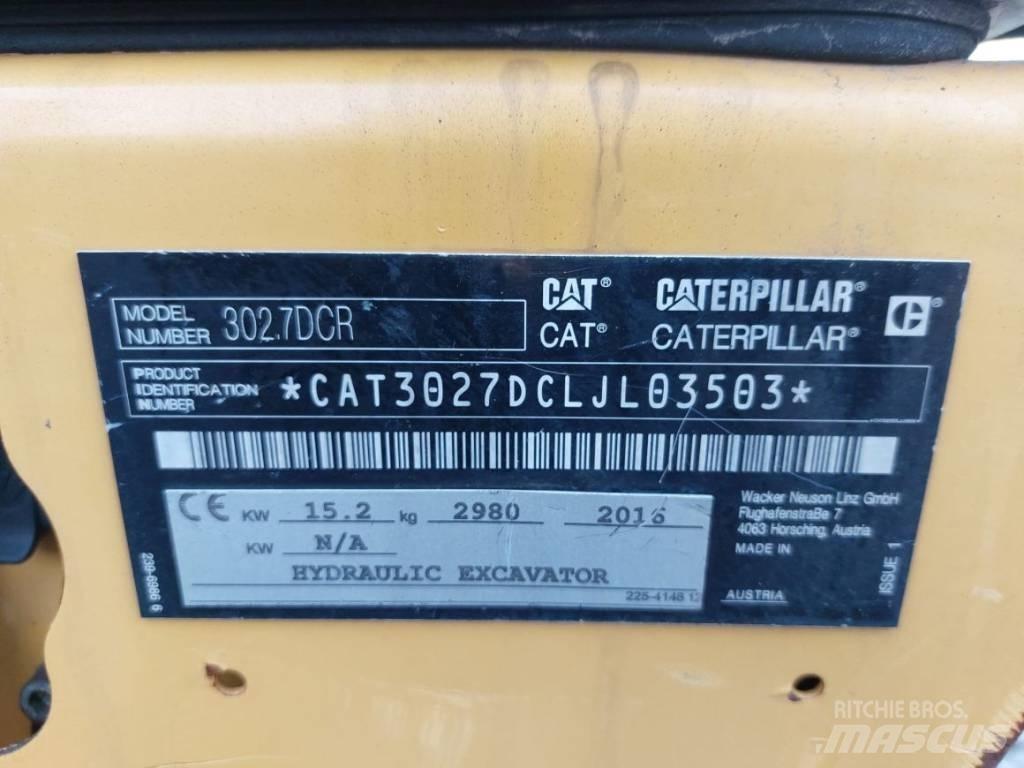 CAT 302.7 D CR Mini ekskavatörler, 7 tona dek
