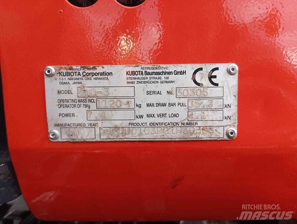 Kubota U 10 Mini ekskavatörler, 7 tona dek