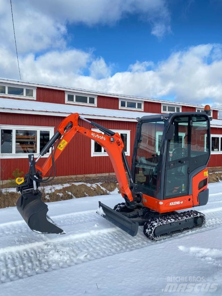 Kubota KX016-4 Mini ekskavatörler, 7 tona dek