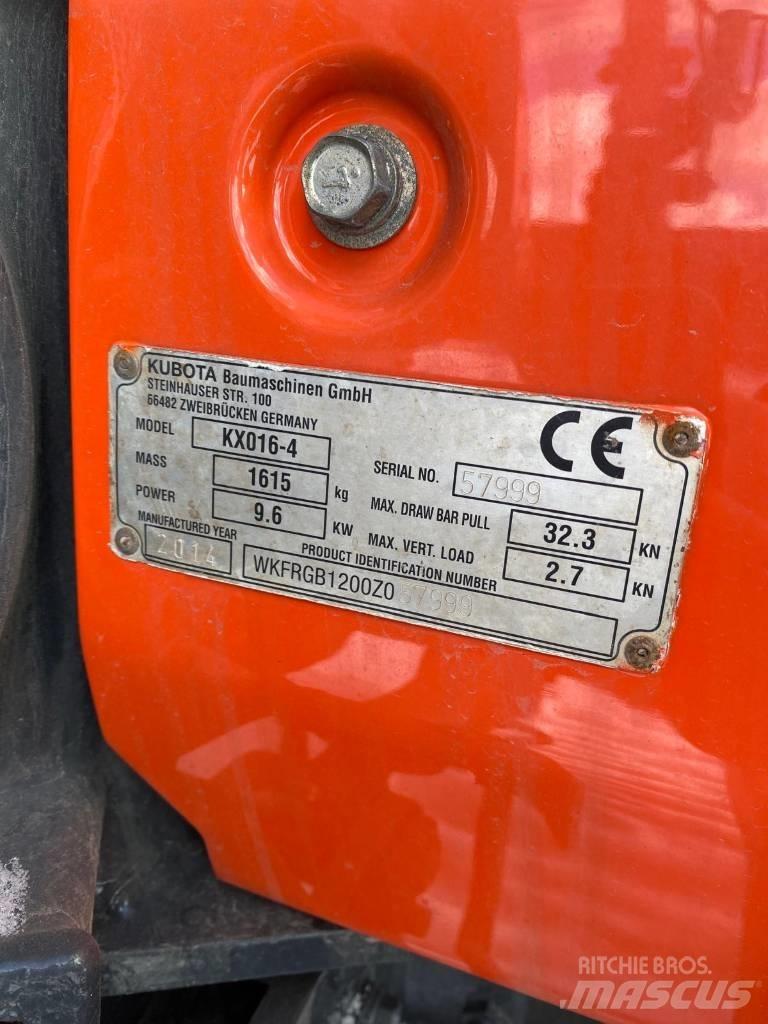 Kubota KX016-4 Mini ekskavatörler, 7 tona dek
