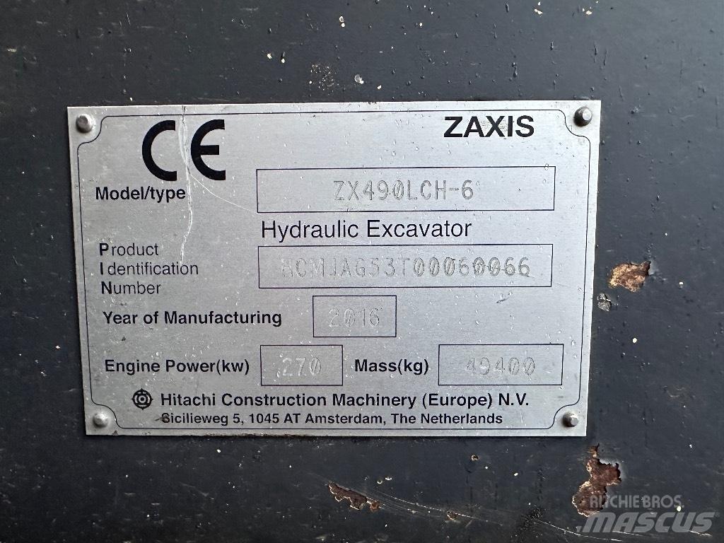 Hitachi ZX 490 LCH Paletli ekskavatörler