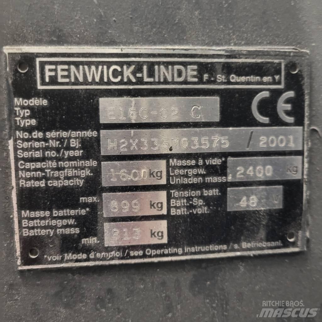 Linde E16C-02 Elektrikli forkliftler