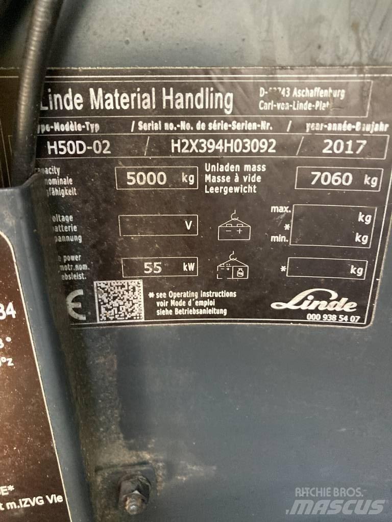 Linde H50D/394 Dizel forkliftler