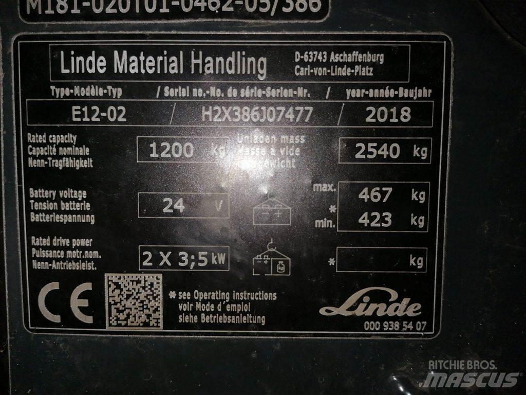 Linde E12-02 Elektrikli forkliftler