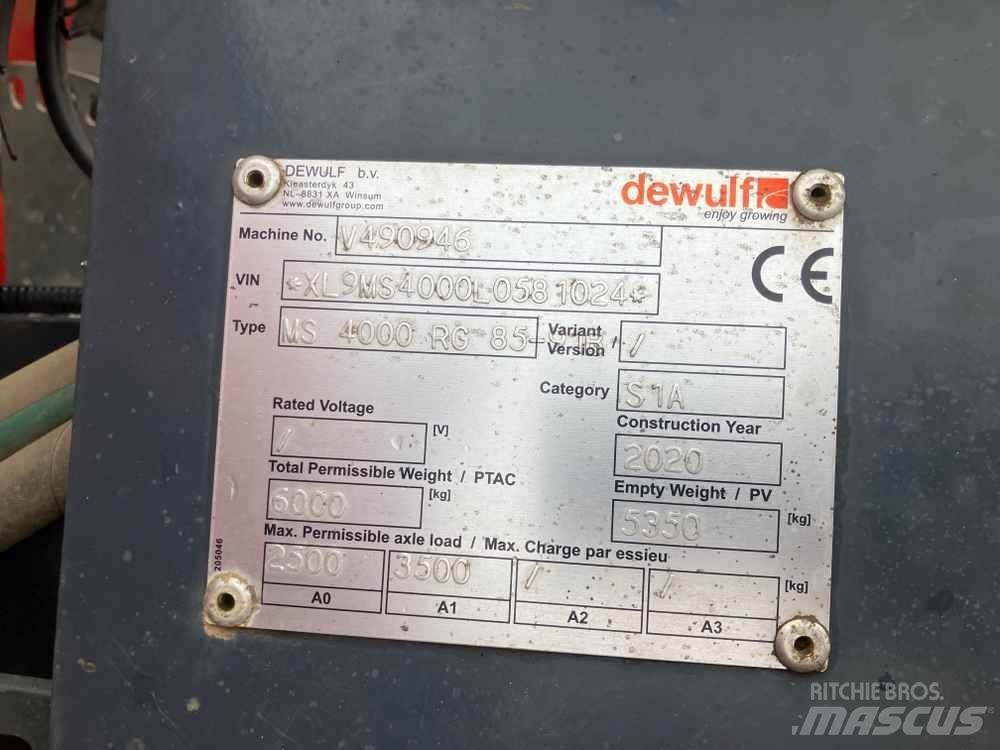 Dewulf MS4000 Patates ekme makineleri