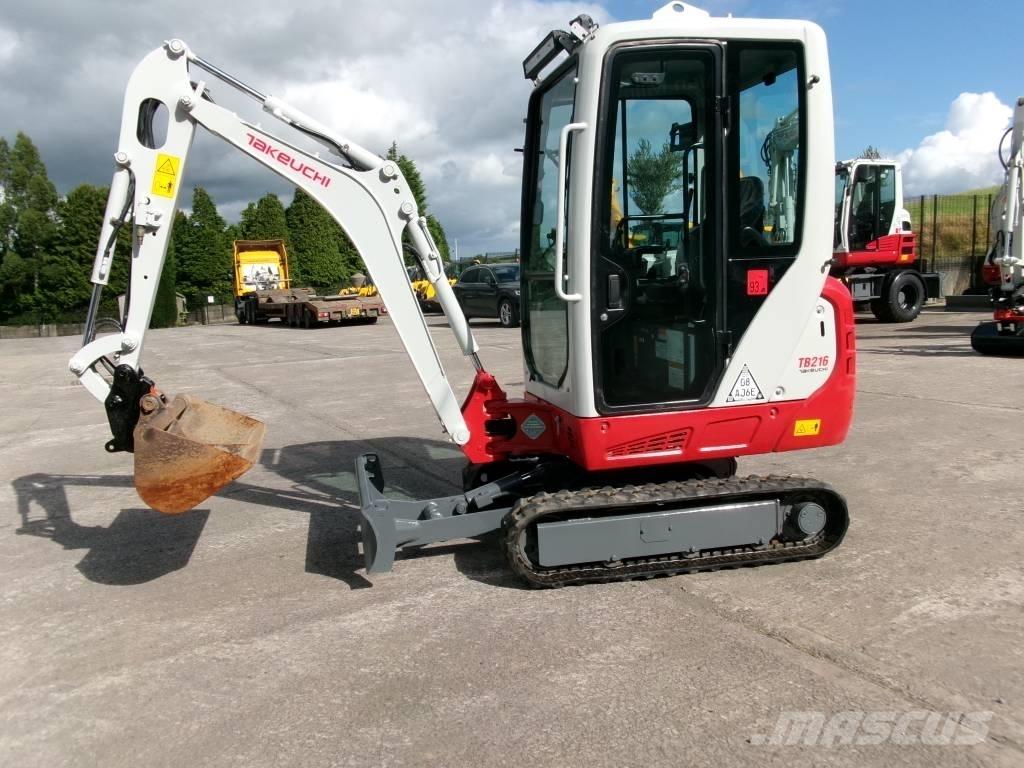 Takeuchi TB 216 Mini ekskavatörler, 7 tona dek
