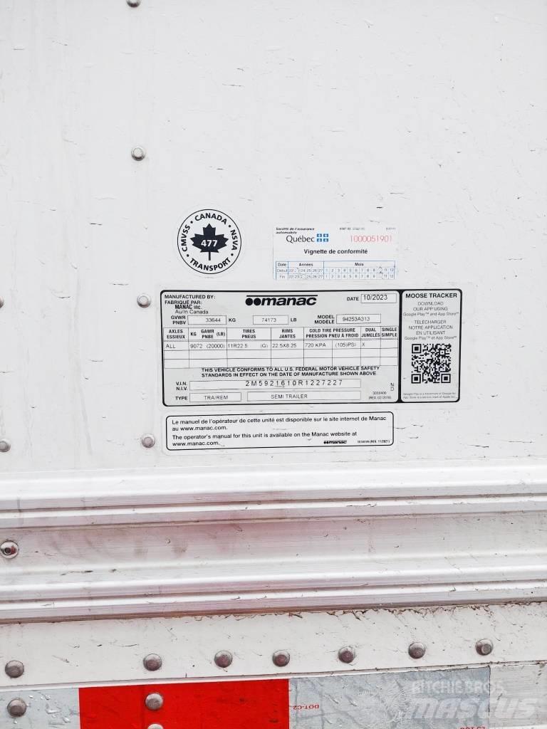 Manac 53X102 Kapali kasa treylerler