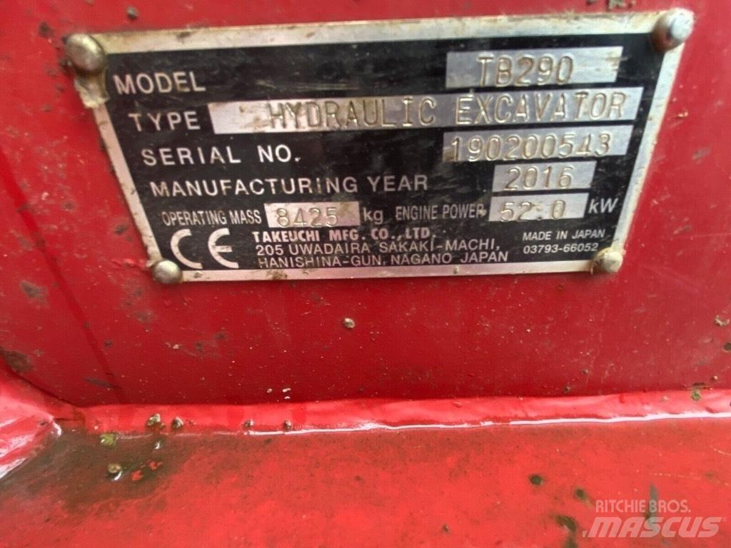 Takeuchi TB 290 Midi ekskavatörler 7 - 12 t