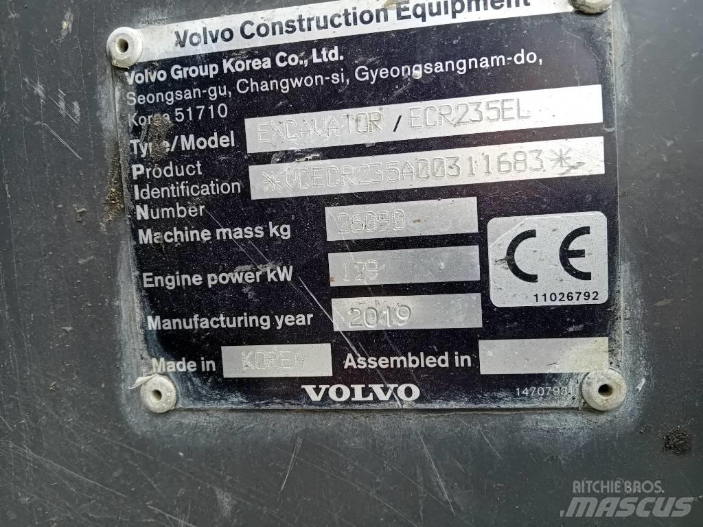 Volvo ECR235EL Paletli ekskavatörler
