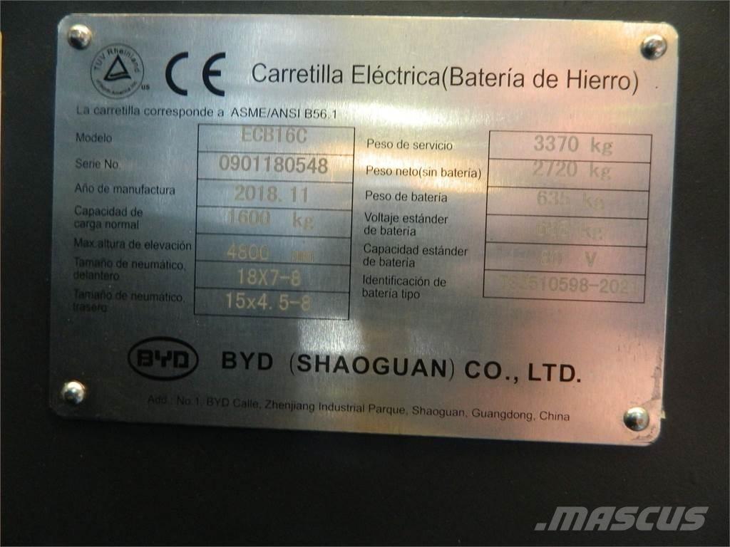 BYD ECB16C Elektrikli forkliftler