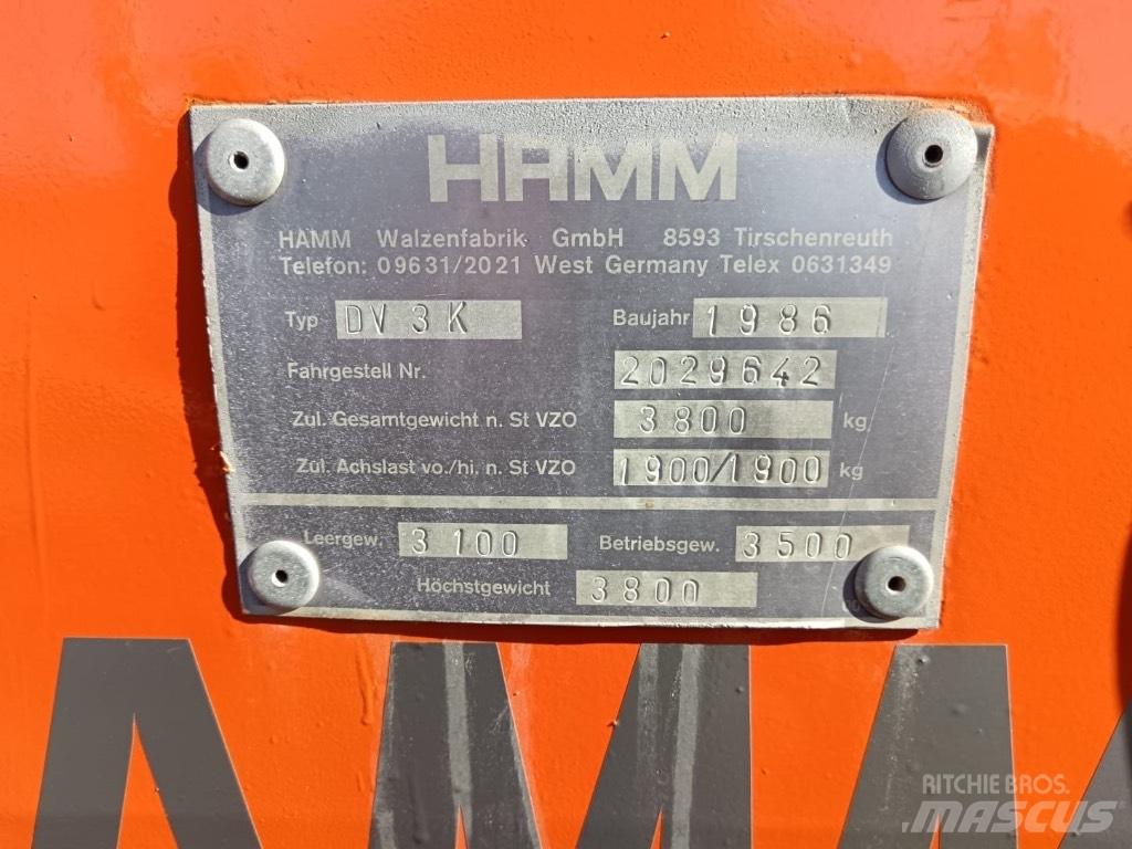 Hamm DV 3 K Çift tamburlu silindirler