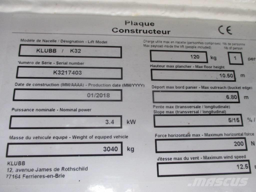 Klubb K32 Araç üstü platformlar